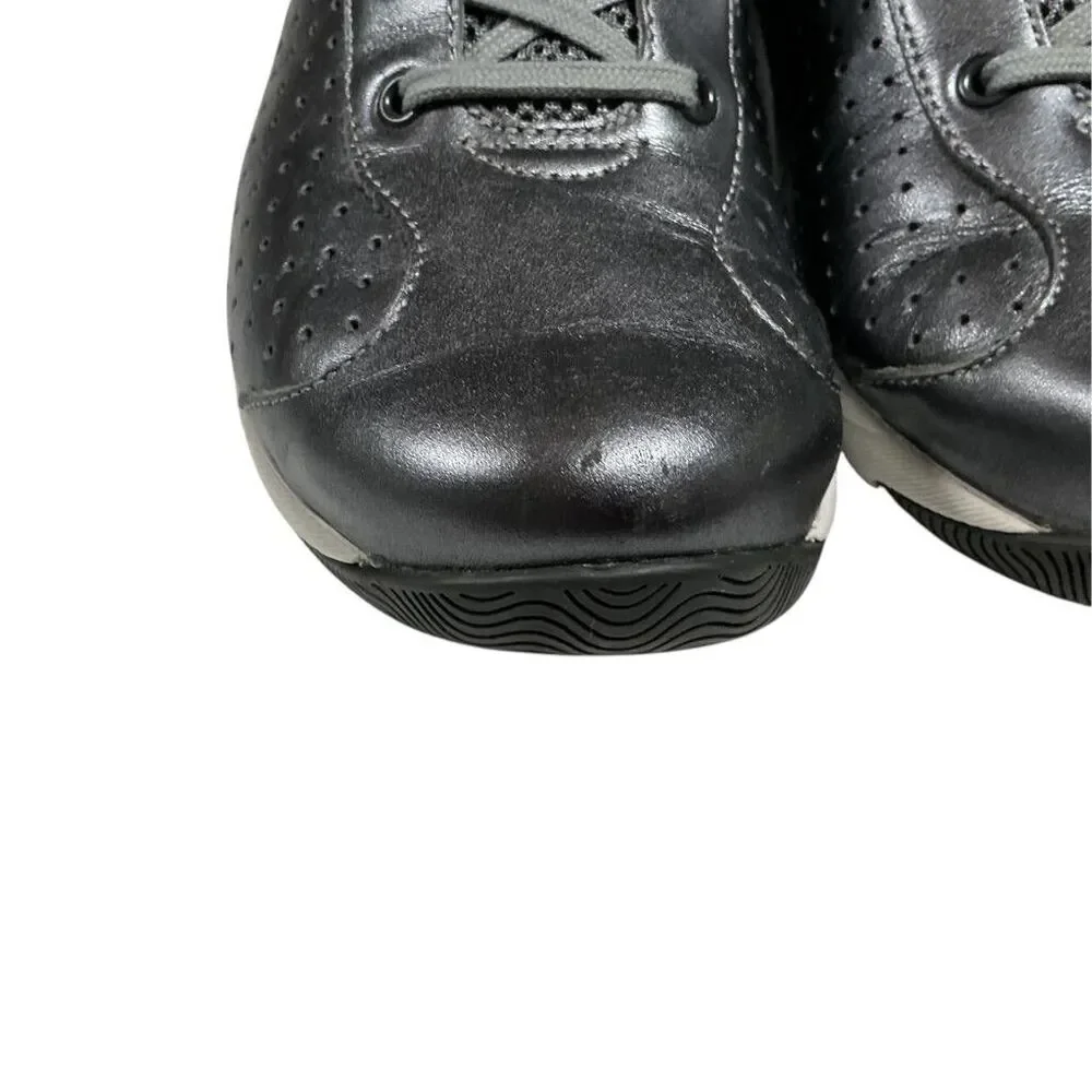 Dansko Sneakers Womens 9 40 Gray Leather Lace Up Walking Comfort Shoes